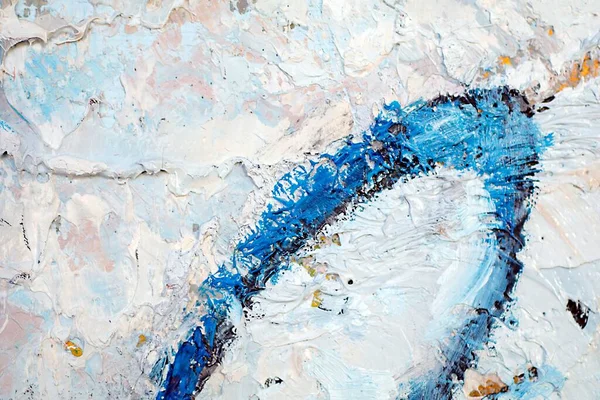Yağlı boya kaplama dokusu mavi gri beyaz renkli canlı yaratıcı arkaplan