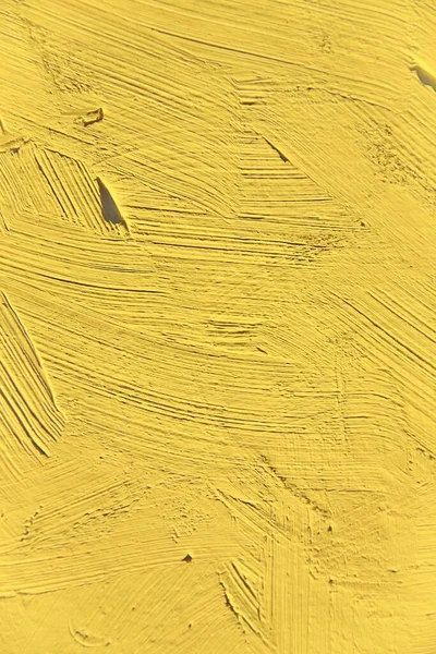 Melukis Dekat Tekstur Warna Panton Kuning Primrose Untuk Latar Belakang — Stok Foto