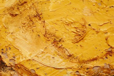 Resim detaylı desen canlı renkli renkler ve fırça darbeleri ve palet bıçak darbeleriyle yakın plan