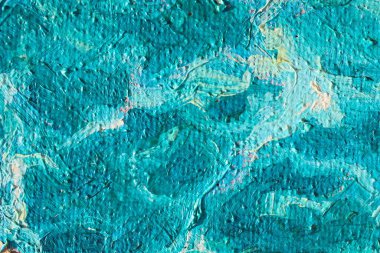 Resim detaylı desen canlı renkli renkler ve fırça darbeleri ve palet bıçak darbeleriyle yakın plan