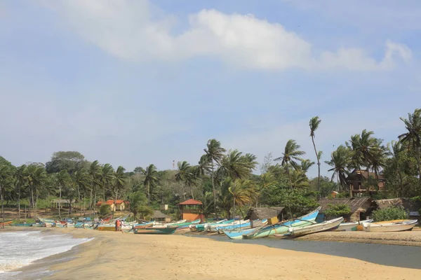 Oude Houten Vissersboten Het Strand India — Stockfoto