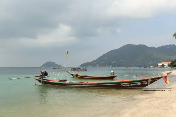 Vecchie Barche Pesca Legno Sulla Spiaggia India — Foto Stock