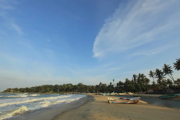 Vieux Bateaux Pêche Bois Sur Plage Inde — Photo