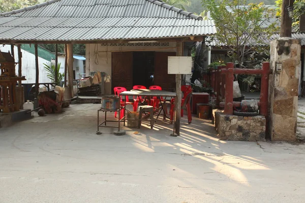 Oude Cafe Stad Thailand Natuur Achtergrond — Stockfoto