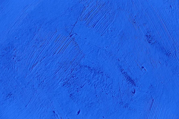 Pintura Close Cor Azul Vívida Pinceladas Textura Pinceladas Para Fundos — Fotografia de Stock