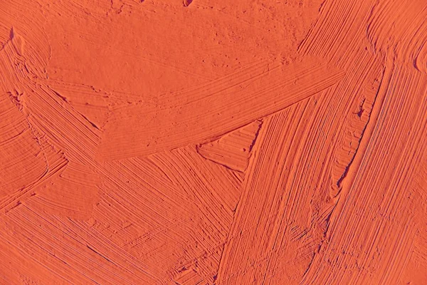 Malowanie Zbliżenie Czerwony Pantone Płomień Kolor Tekstury Dla Ciekawych Kreatywnych — Zdjęcie stockowe