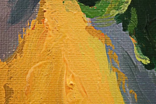 Närbild Oljemålning Textur Med Penseldrag Och Palett Kniv Stroke — Stockfoto
