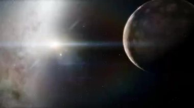 Planet 'in HD görüntüleri. Evren Canlandırması.