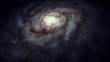 Yıldızlararası uzay yolculuğu evreni. Dış uzayda 4K 3D animasyon. Parlak fümsel kompozisyon. Uzay, Galaksi, Bulutsu, Yıldızlı Bilimkurgu Videosu.