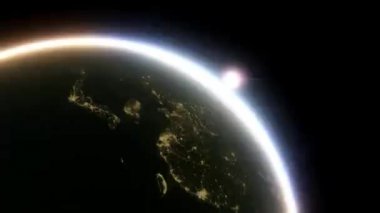 Planet 'in HD görüntüleri. Evren Canlandırması.
