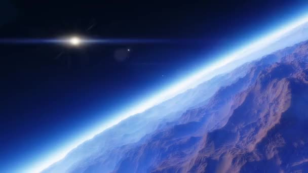 星間宇宙旅行宇宙 宇宙空間での4K 3Dアニメーション明るい未来的な構成 概要宇宙 星とのSfビデオ — ストック動画
