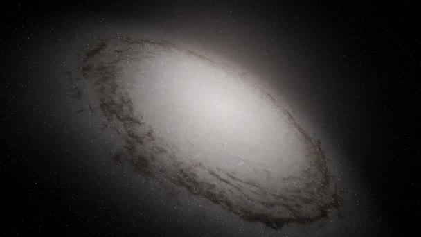 Exploration Des Galaxies Travers Espace Vers Une Galaxie Brillante Voie — Video