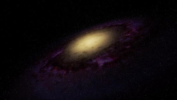 Exploration Galaxies Outer Space Bright Milky Way Galaxy Looping Animation — Stock Video