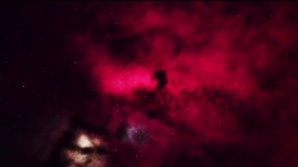 4K動画背景に輝く星のアニメーションの動き シームレスな空間背景粒子のループ — ストック動画