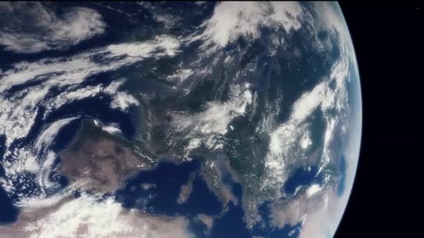 Rete Digitale All Alba Della Terra Bella Vista Dal Satellite — Video Stock