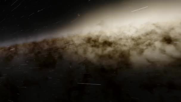 Univers Des Voyages Spatiaux Interstellaires Animation Dans Espace Extérieur Composition — Video