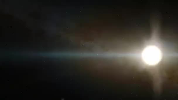 Exploration Des Galaxies Travers Espace Vers Une Galaxie Brillante Voie — Video