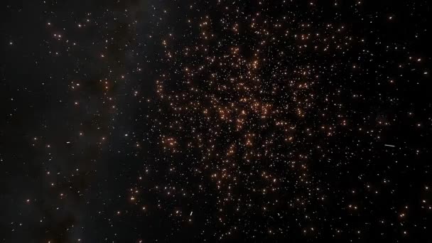 Galaxisok Felfedezése Űrön Keresztül Egy Fényes Tejutas Galaxis Felé Hurok — Stock videók
