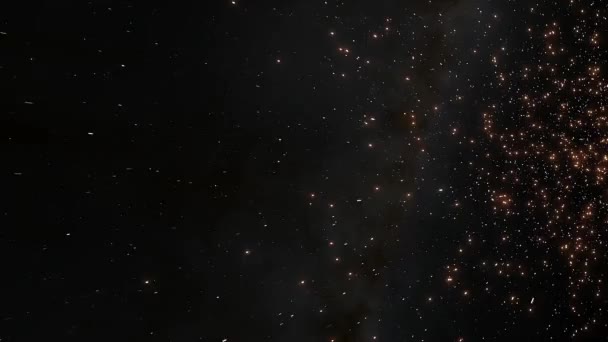 Exploración Galaxias Través Del Espacio Exterior Hacia Una Galaxia Brillante — Vídeos de Stock