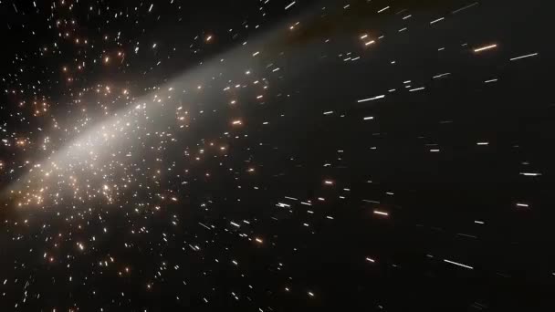 Exploration Des Galaxies Travers Espace Vers Une Galaxie Brillante Voie — Video