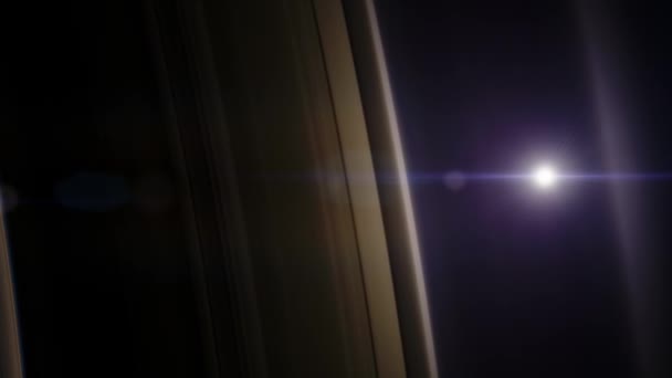 Вселенная Межзвездных Космических Путешествий Анимация Открытом Космосе Яркая Футуристическая Композиция — стоковое видео