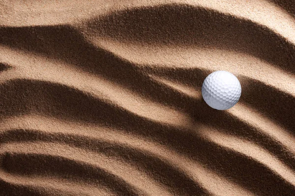 Golfball Mit Weißer Sandstruktur — Stockfoto