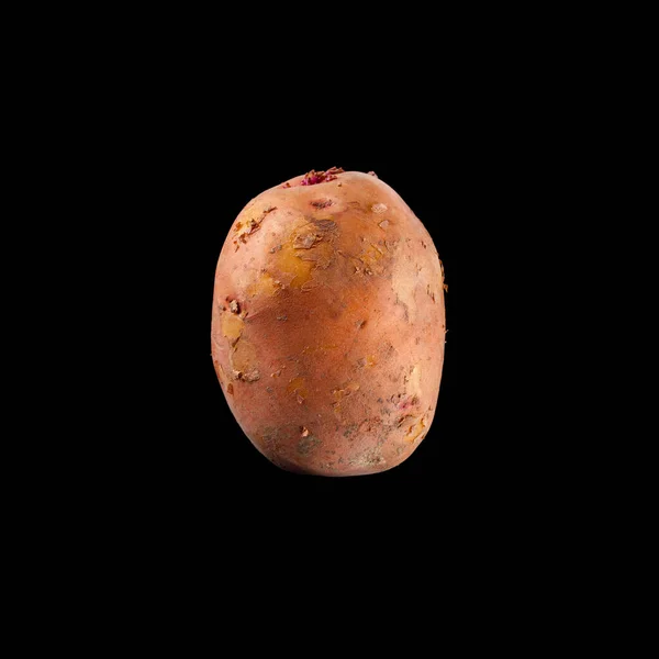 Красный Картофель Черном Фоне — стоковое фото