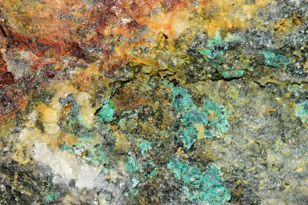 Esemplare geologico che mostra la natura propria pallette a colori e disegni . — Foto Stock