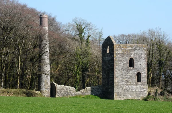 Edifícios de minas em Kelly Bray, Cornwall Reino Unido . — Fotografia de Stock