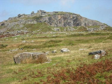 Bodmin Moor Cornwall taş ocağından taş çıkarma.