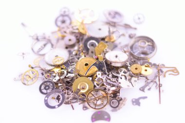 Eski saat parçaları.