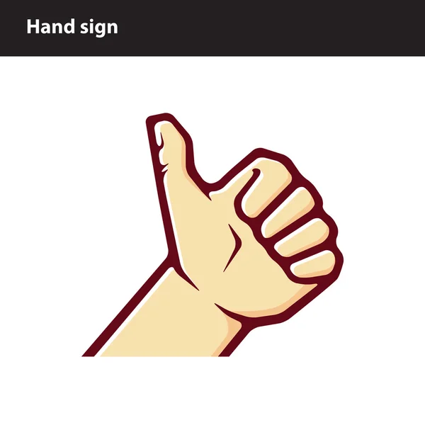 Sign the thumbs up for the social network — Stock Vector