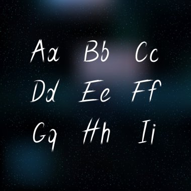 ABC yazı elle çizilmiş