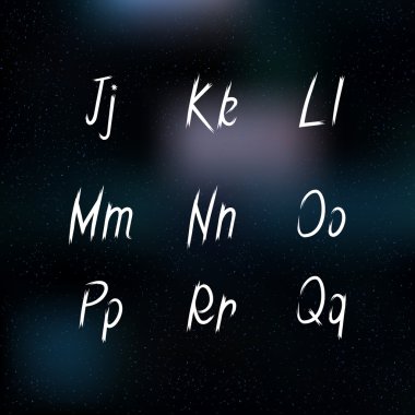 ABC yazı elle çizilmiş