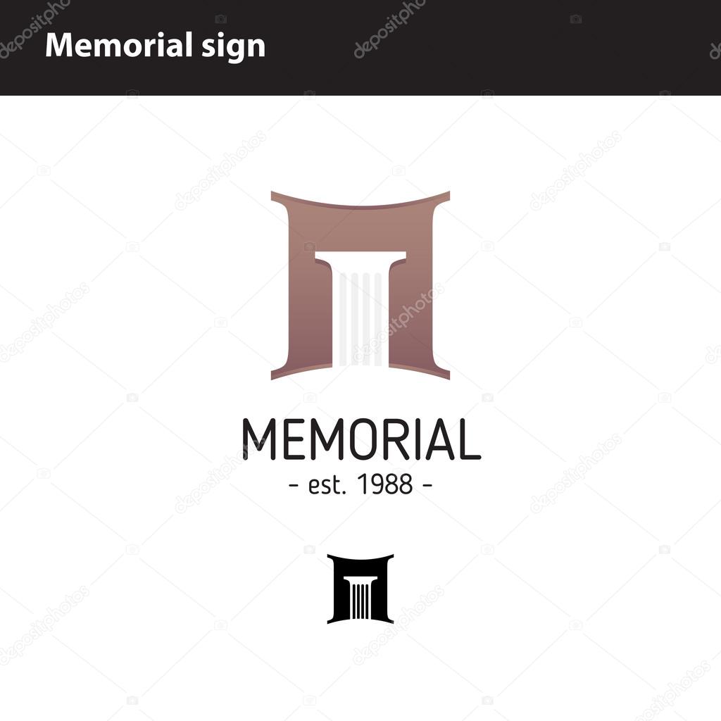 Logo monument variant with gradients and monochrome