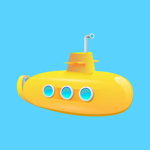 Submarino amarelo — Vetor de Stock