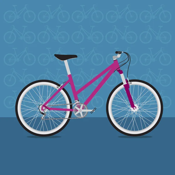 Πολύχρωμο ποδήλατα του φορέα των διαφόρων τύπων — Διανυσματικό Αρχείο