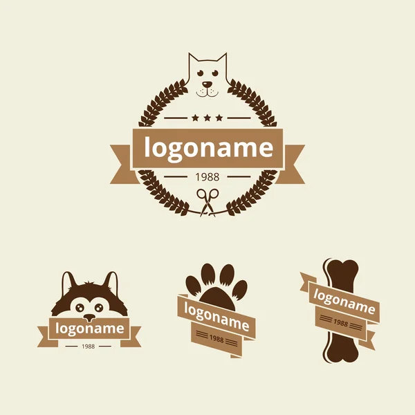 Logo chien — Image vectorielle
