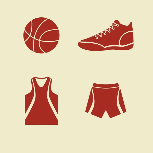 Icônes de basket-ball — Image vectorielle