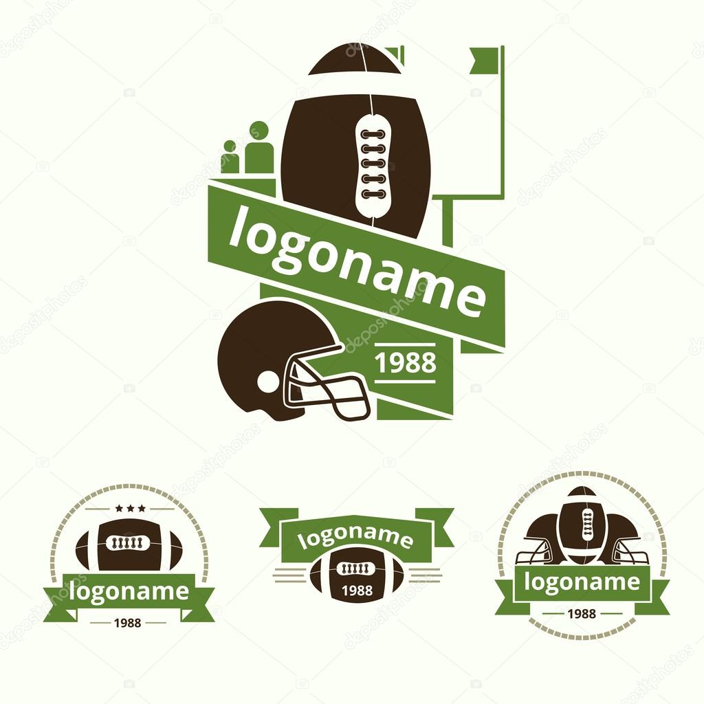 Set of logos for American Football