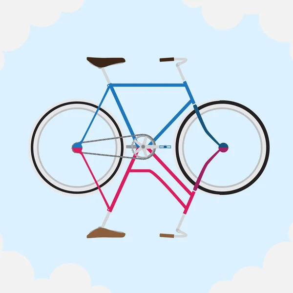 Bicicleta ilustrativa — Vector de stock