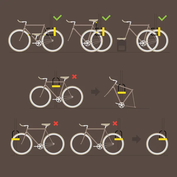 Zapiąć roweru — Wektor stockowy