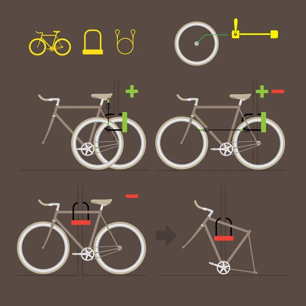 Sujeta tu bicicleta — Archivo Imágenes Vectoriales