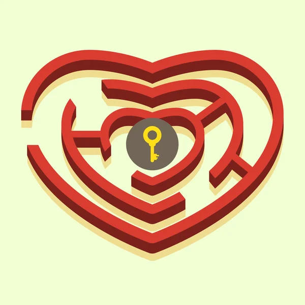 Το κλειδί για την καρδιά — Διανυσματικό Αρχείο