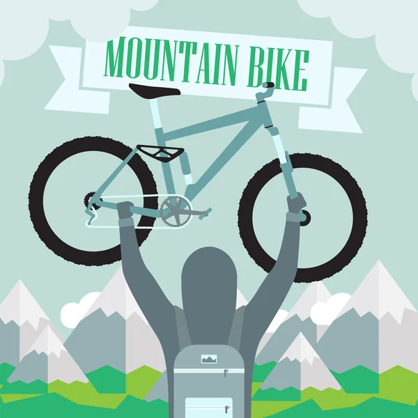 Mountainbike — Stockvektor
