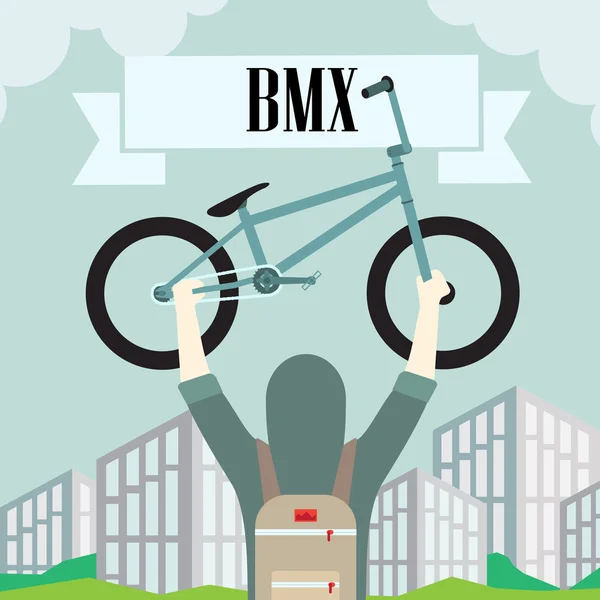 Bicicleta Bmx — Vetor de Stock
