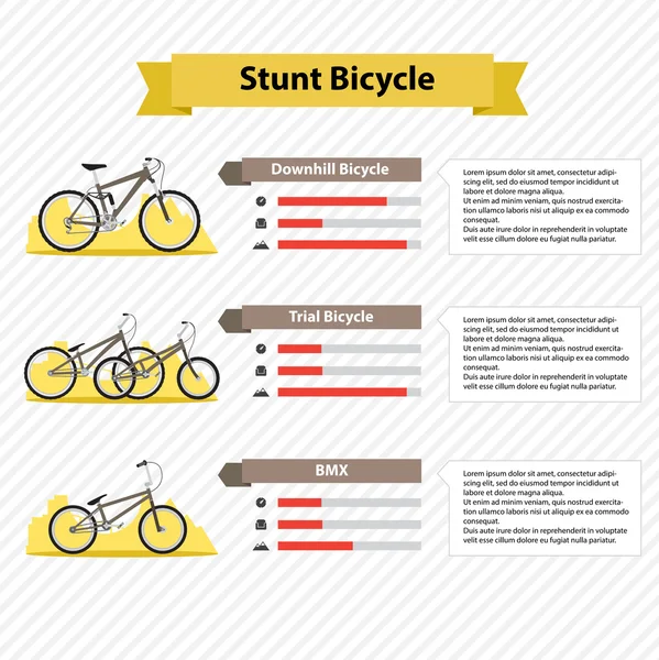Infografías de bicicleta — Archivo Imágenes Vectoriales