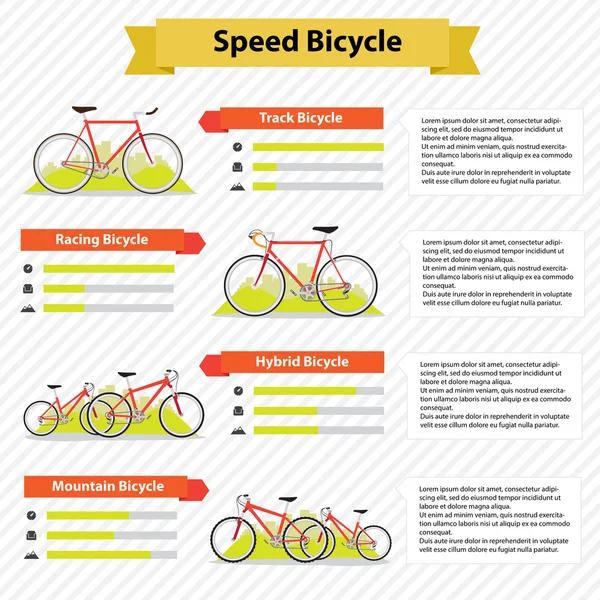 Infografías de bicicleta — Archivo Imágenes Vectoriales