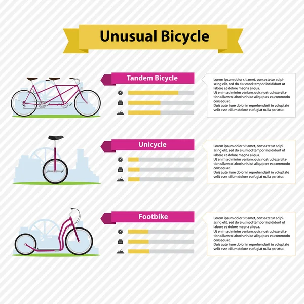 Fiets infographics — Stockvector