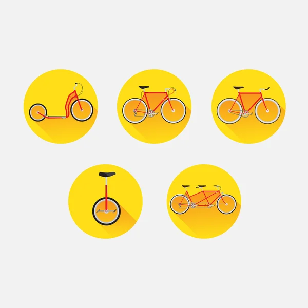 Tipos de bicicletas — Vector de stock